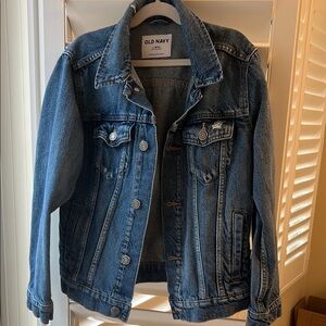 Old Navy Girls Blue Jean Jacket size Large